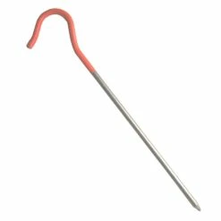 Vargo Outdoors Titanium Shepherd's Hook Stake (Orange Head)