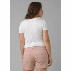 Prana Foundation Short Sleeve V Neck - Women's (Spring 2022) -Climbing Accessories Outlet Shop w11170142 white alt 2foundationssvneck rsz 90639.1644208737